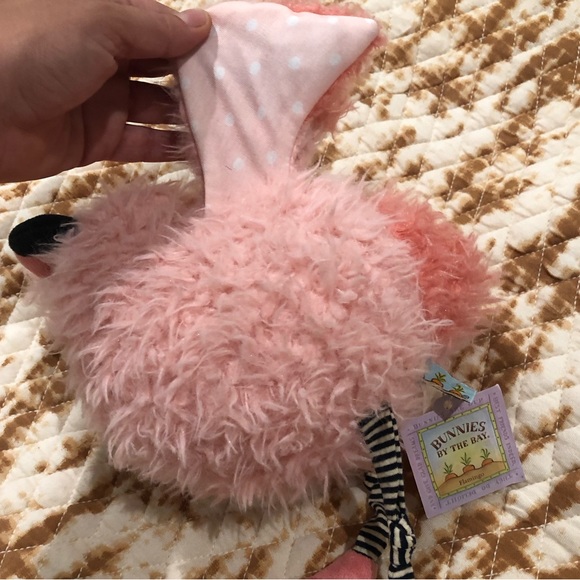 Bunnies By The Bay Pink FLAMINGO 15" Plush Floppy Knotted Legs Stuffed Toy - Picture 4 of 6